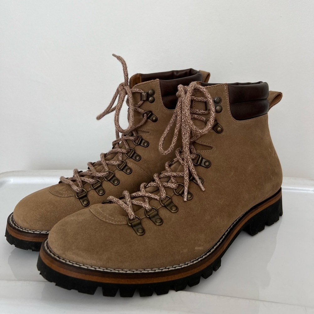 TAFT Men’s Viking Boot Beige Suede, Size 43